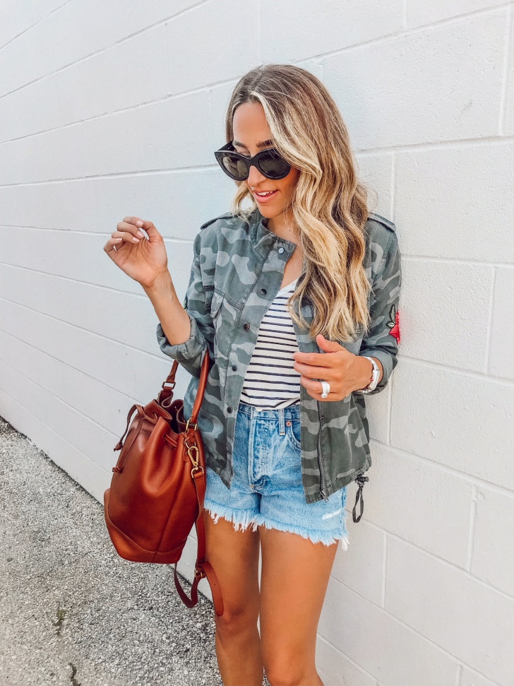 black and white striped top, white vest, black pants, taupe booties, cognac  tote outfit 2 - Putting Me Together