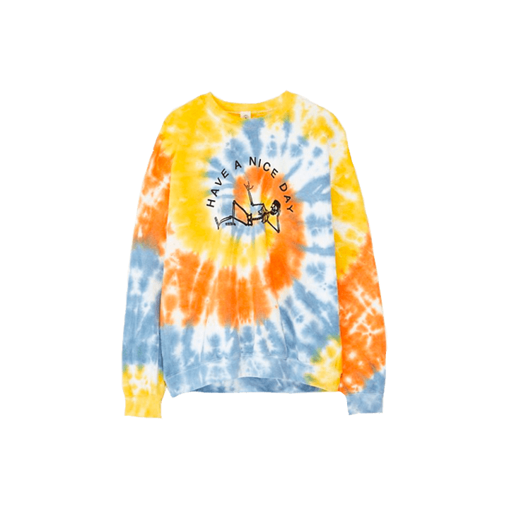 Have A Nice Day Tie Dye Crew Neck Sweatshirt Courtney Shields